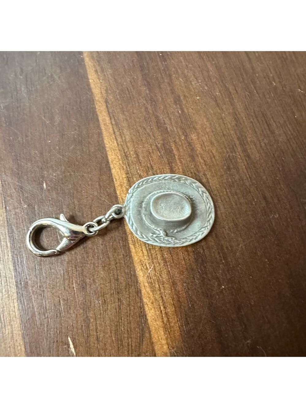 Pewter Cowboy Hat Charm Clip-On Pendant – Western Rodeo Style